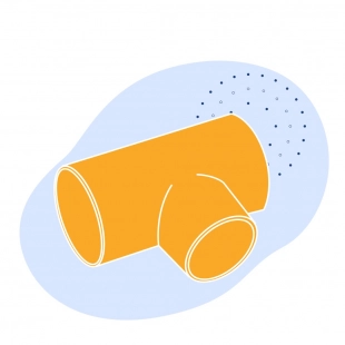 Тройник медный для высокотемпературной пайки 15 мм М1р ГОСТ 32590-2013