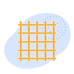 Стальная канилированная сетка 35x5x5 мм 50 ГОСТ 3306-88