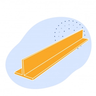 Алюминиевый профиль Т-образный 115x78x33x9 мм ВД17 ГОСТ 29296-92