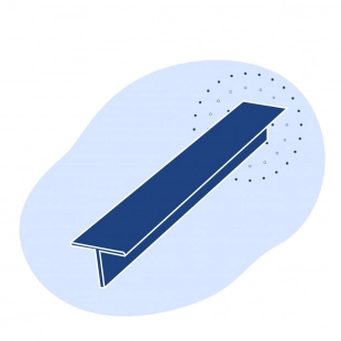 Алюминиевый тавр 50х78х5 мм АКМ 421080 ГОСТ 29296-92